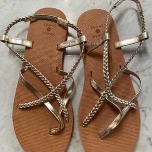 Shade and shore sandals. Brown and gold 7